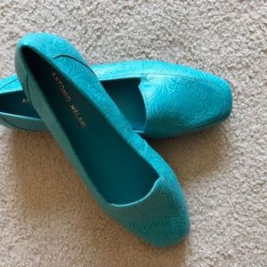 Turquoise Blue  Leather Antonio Melani Shoes 9.5